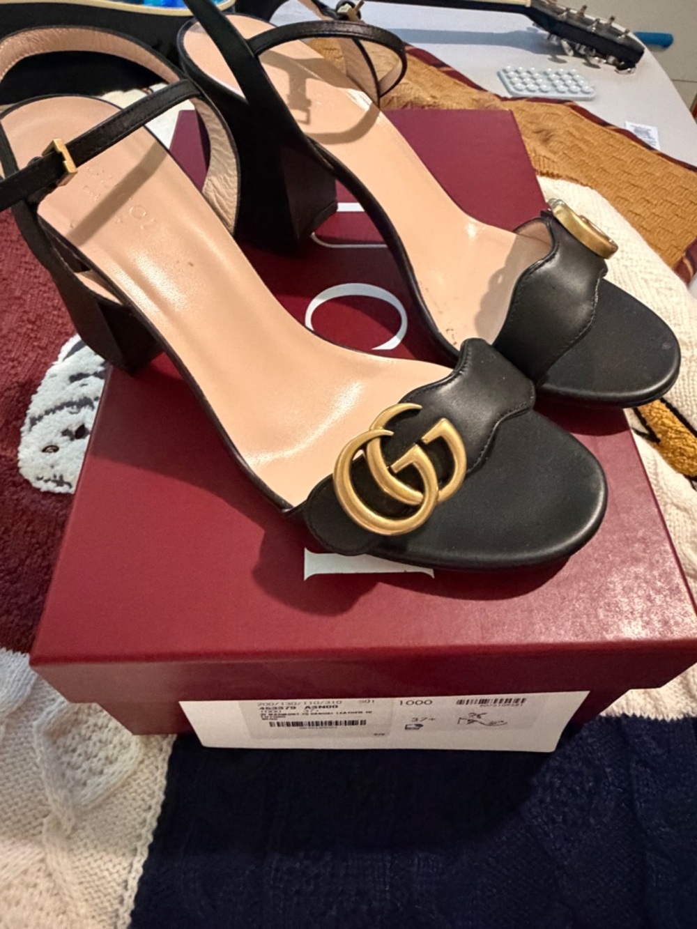 Gucci Marmont sandal heel